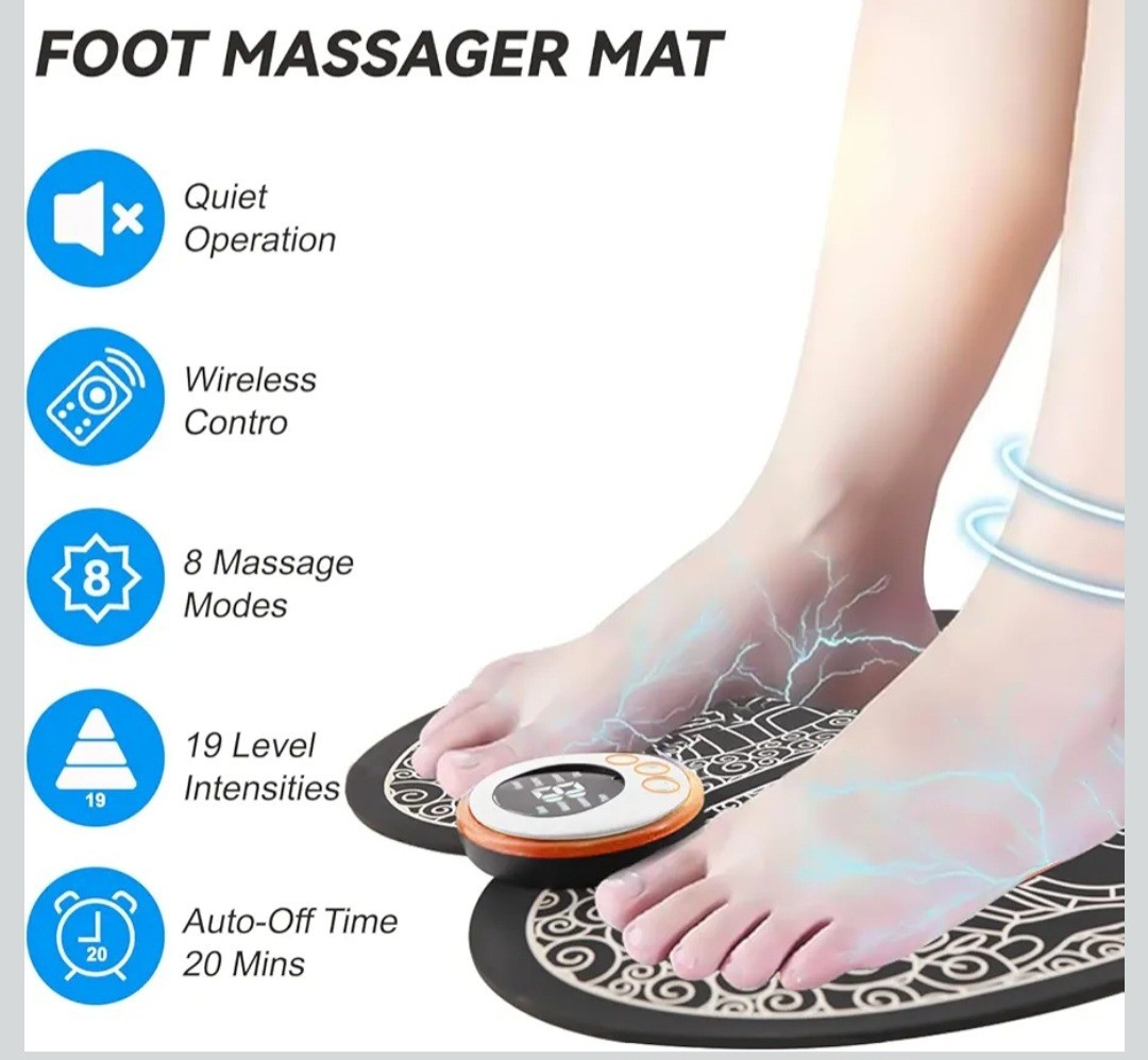 EMS Foot Massager for Neuropathy with Remote Control for Circulation Pain Relief