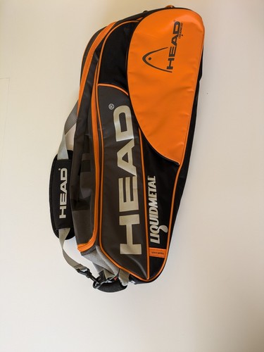 Head Andre Agassi Radical Series Tennis Racquet Bag Orange Black Racket - Picture 2 of 11