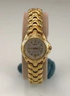 Seiko Windward Watch Womens Sports 100 Gold Date 100m SS Vintage Quartz SXE380