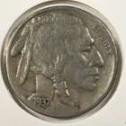 1937-S Buffalo Nickel - Very Fine (VF) Full Date Partial Horn KM#134 - 8421