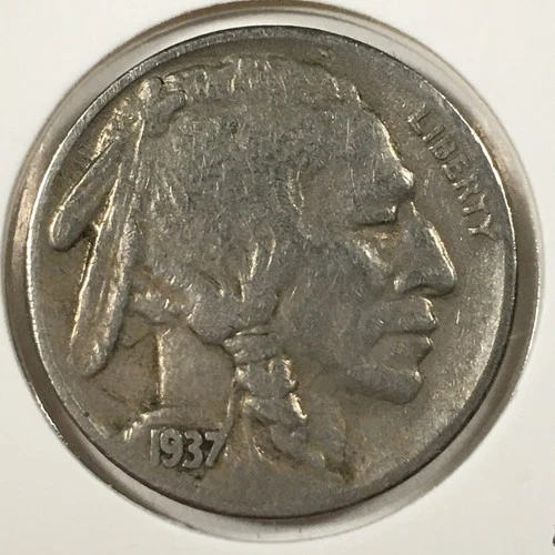 1937-S Buffalo Nickel - Very Fine (VF) Full Date Partial Horn KM#134 - 8421