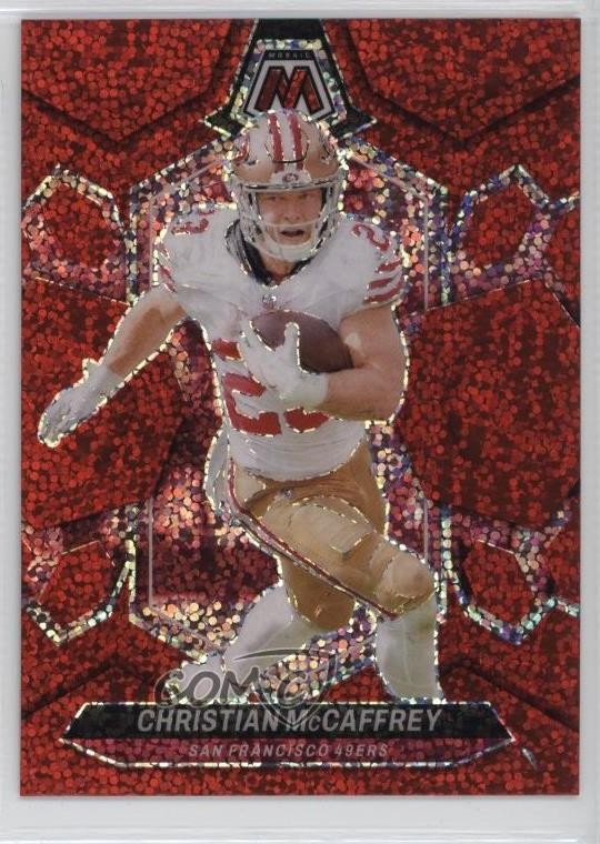 2024 Panini Mosaic Red Sparkle Prizm Christian McCaffrey #191