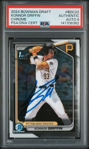 Konnor Griffin Signed 2024 1st Bowman Chrome PSA 9 Auto