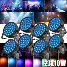 10x 270W Disco Party Stage Light 27 LED RGBW DMX Beam Lights Show PAR Lighting