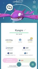Shiny Kyogre Level 50 with 2nd Move | Trade 20k or 1 Million