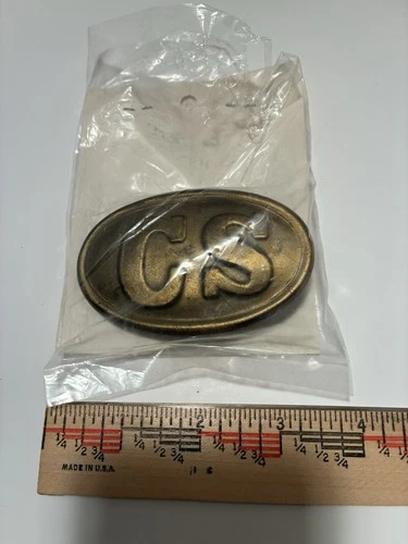 CS Civil War Belt Buckle Brass Repro CSA Confederate Reproduction