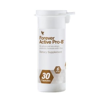 Forever Active Pro-B Probiotics 6-Strains + Zinc Gut Health Kosher 8 Billion CFU
