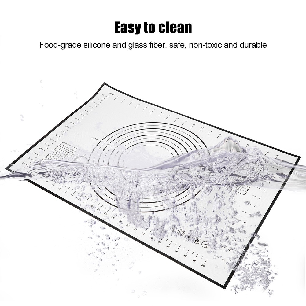 Kitchen Baking Tools Non-Stick Silicone Rolling Kneading Dough Mat With Scales