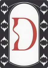 Letter Card "D" Encyclopedia of Magic - Secret Lair Token Card - Blank Back