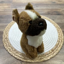Vintage Russ Boxer Puppy Dog Plush Realistic Stuffed Animal 8” Yomiko
