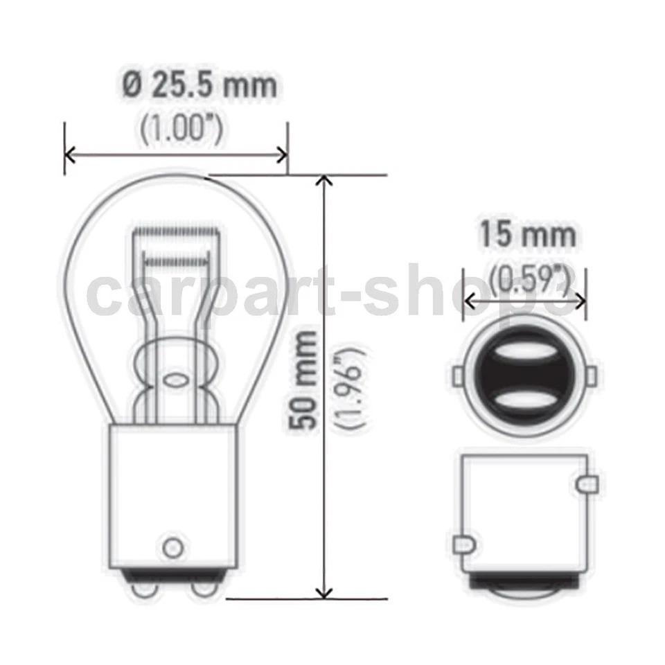 Лампа указателя поворота Hella для Audi A6 1995-1996 передняя задняя - Изображение 2 из 4