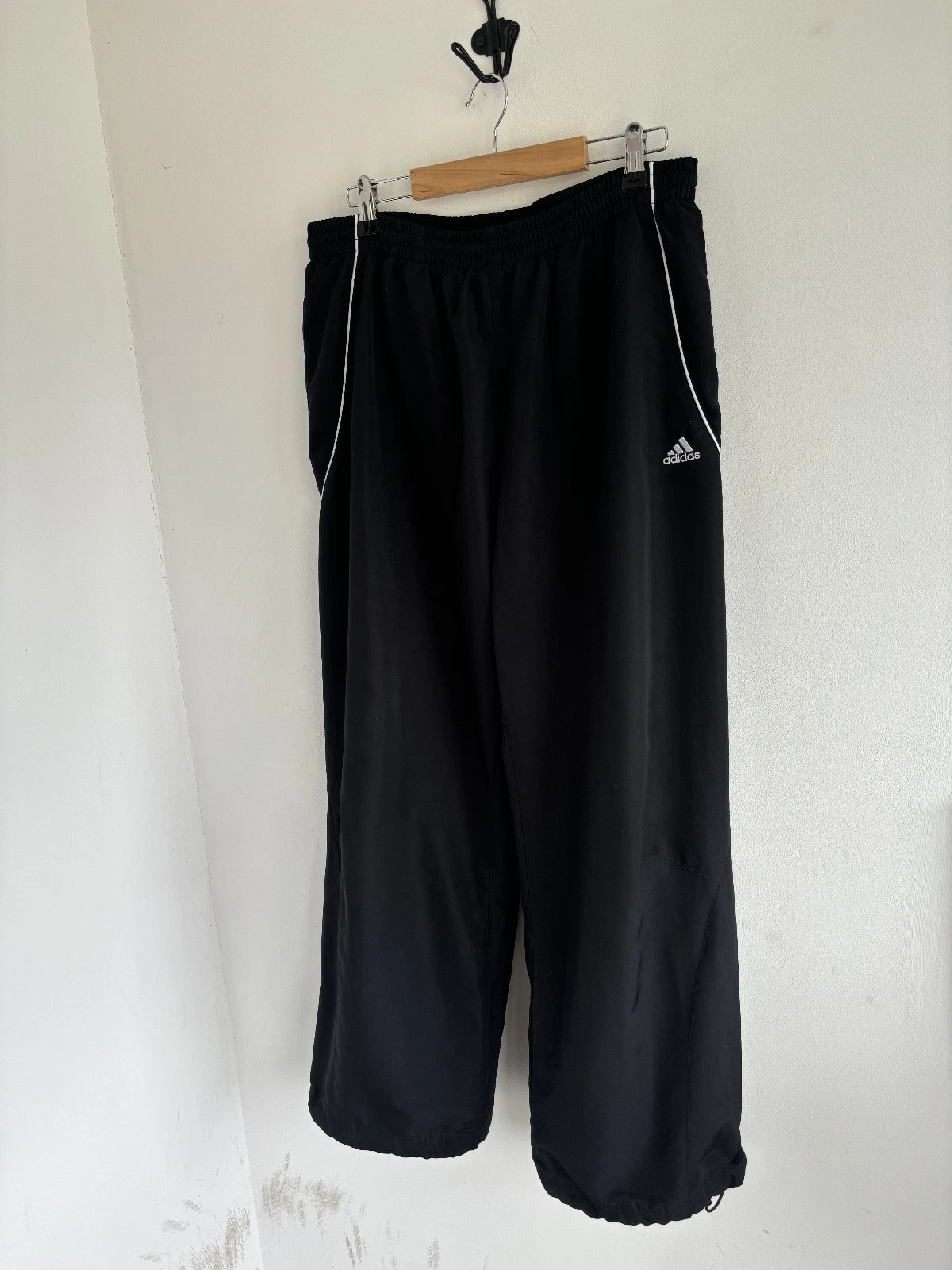 Vintage Adidas Parachute Y2K 3 Stripes Logo Trackpants
