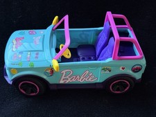 Hot Wheels Barbie Remote Control Convertible Jeep Toy Blue Pink RC Car