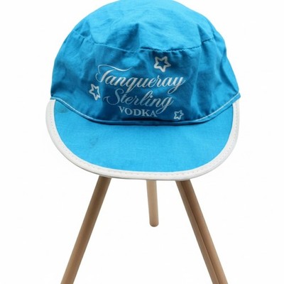 Vintage Tanqueray Sterling Vodka Promotional Hat Cap Blue White Painters Style