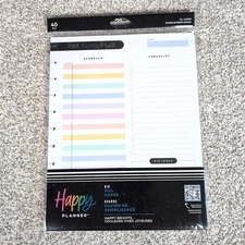 Happy Planner Big Fill Paper Daily Plan Checklist 40 Sheets