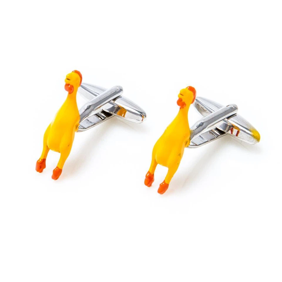 Par de abotoaduras de borracha para casamento em caixa de presente extravagante e pano de polimento - Imagem 3 de 4