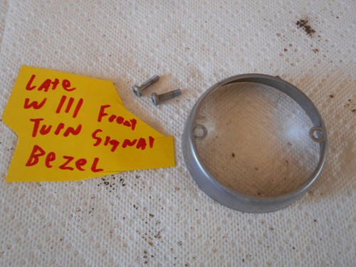 Mercedes Benz W111 W112 W108 W109 Fintail Front Turn Signal Light Bezel   - Picture 1 of 7