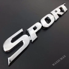 Sport Metal Chrome Car Auto Side Fender Emblem Badge Decal Sticker Racing