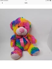 Teddy Bear 10" Plush Tie Dye Multi Color Psychedelic Stuffed Animal