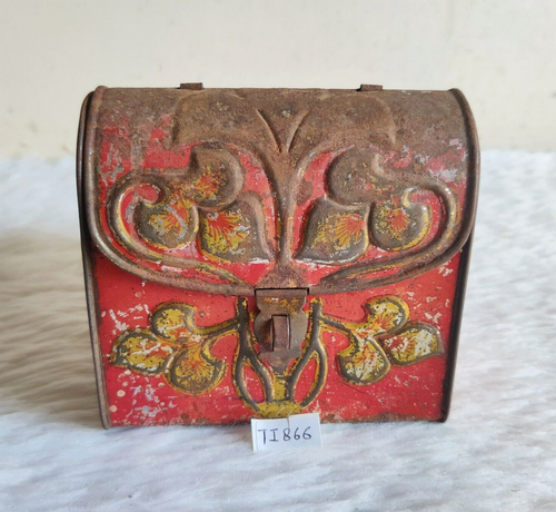 1920s Vintage Blumenmuster Kunst Dralle Parfüm Werbe Clutch Form Dose Box TI866
