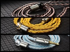 QKZ T1 8 Core TC Silver Plated Hifi Earphone Cable 3.5mm FAST FREE USA SHIP 