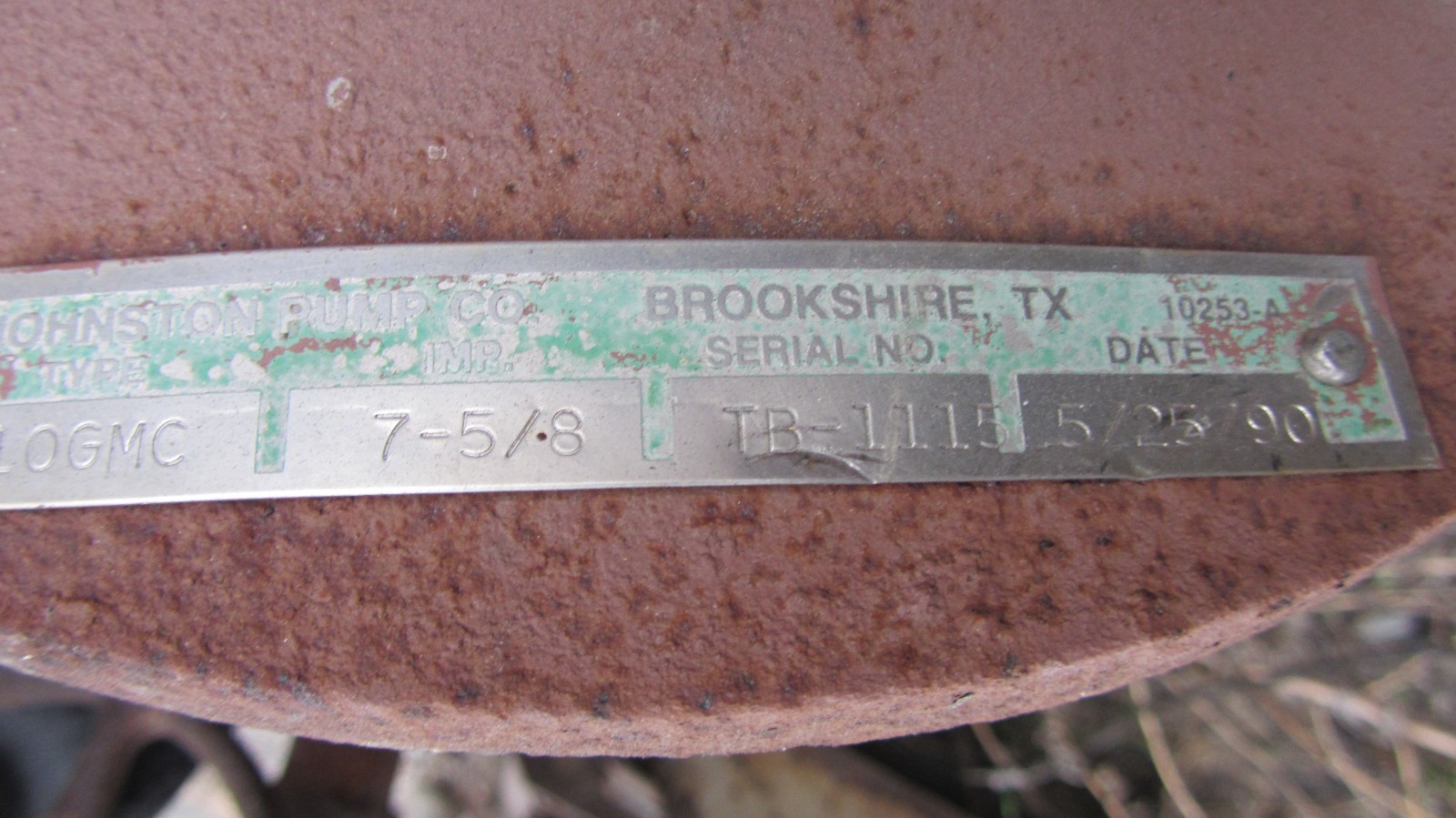 Johnston JTS-10GMC Vertical Deep Well Pump 700GPM@240'TDH 6 Stage 7-58