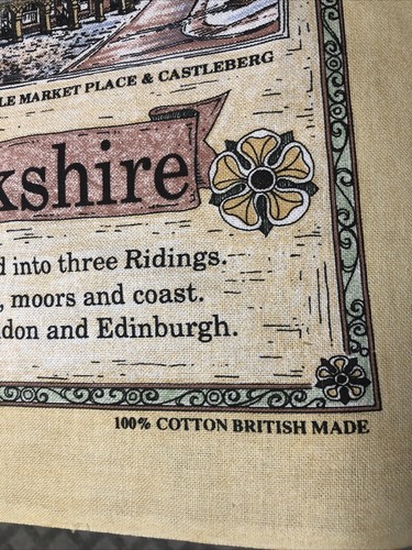Souvenir Tea towel Historical Yorkshire - Picture 4 of 4