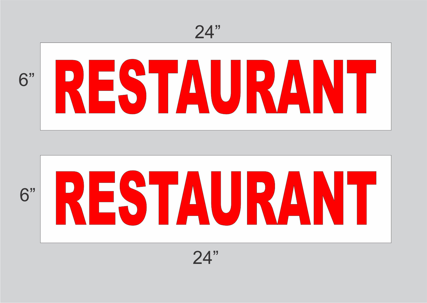 6x24 Office For Lease Red & White Real Estate Rider Sign Buy 1 Get 1 FREE Double Sided - Canada