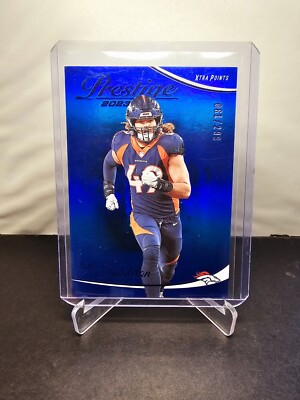 ALEX SINGLETON 2023 Prestige Football  # 88 Xtra Points Blue #'d 61/299 BRONCOS