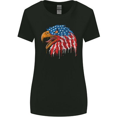 Adler USA-Flagge 4. Juli Damen breiter geschnittenes T-Shirt
