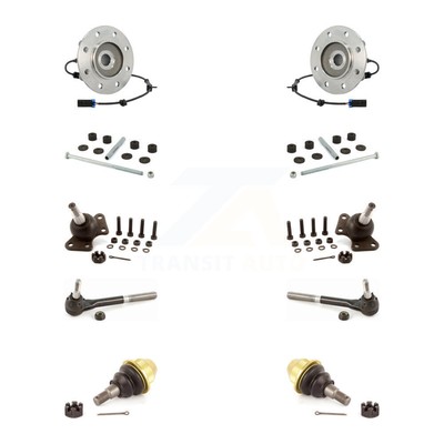 Front Bearing Upper Lower Ball Joint Outer Tie Rod Link Kit (10Pc) For K3500 GMC
