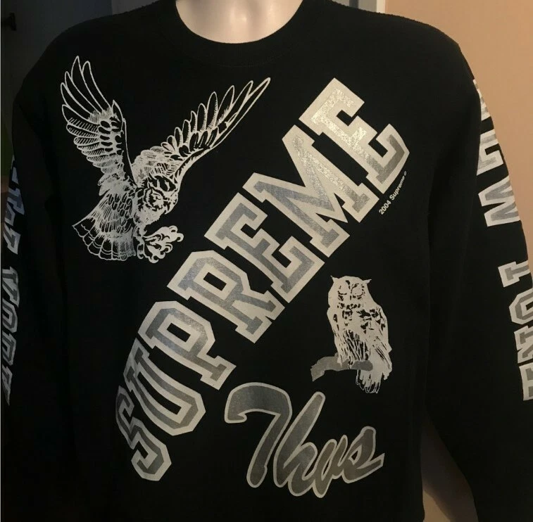 Sweat Supreme 2004 THVS noir col rond M moyen ultra rare graal vintage