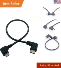 USB Type C to Micro USB Charging Cable - 25cm Right Angle Adapter for Laptops
