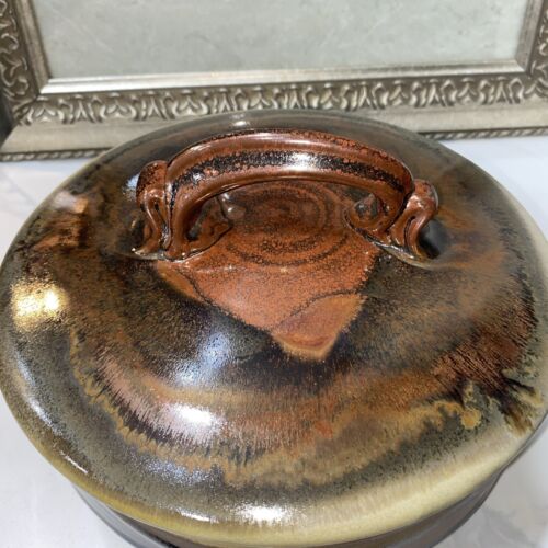 Vintage Neil Moss Studio Pottery Pot With Lid/ Rare/ 9” - Picture 2 of 12