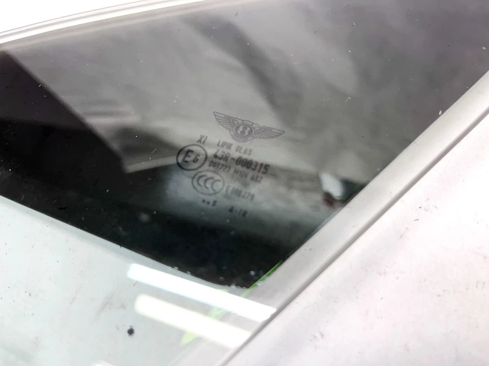 BENTLEY CONTINENTAL GT 19-24 DELANTERO IZQUIERDO LADO DEL CONDUCTOR CUARTO VENTANA CRISTAL OEM Foto 3 de 4