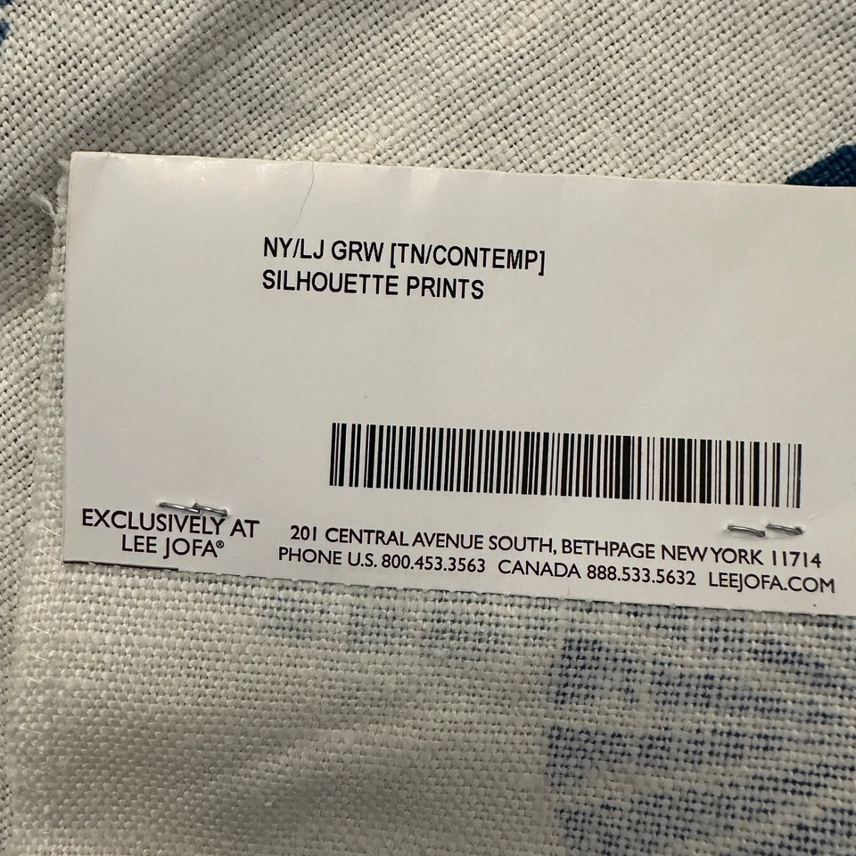 Groundworks Sample Fabric KASA Blue 100% Linen 26" - Image 3 of 4