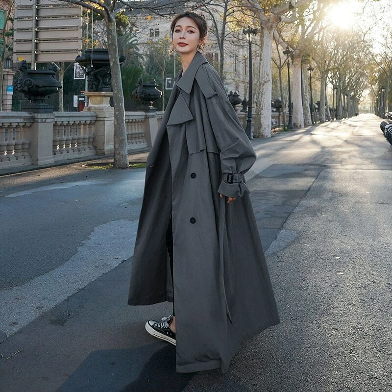 Hooded Oversized Belted Trench Coat