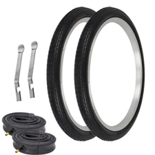 WESTWIND TIRES 20 x 1.75 BLACK P-1081 W/ HEAVYDUTY TUBES & TIRE LEVERS