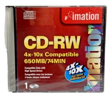 Imation CD-RW 4x-10x, Compatible 650 MB/74 MIN