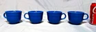 VINTAGE SET OF 4 BLUE FIESTAWARE COFFEE CUPS 8 OZ , HLC MINT USA