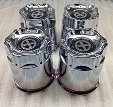 4 American Racing Atx 3.27 Dia Push Thru Plastic Chrome Wheel Center Caps