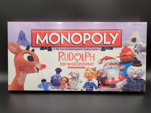 Rudolph Red Nosed Reindeer Monopoly Collectors Edition Hasbro 2012 USAOPOLY NOS  - Picture 1 of 15