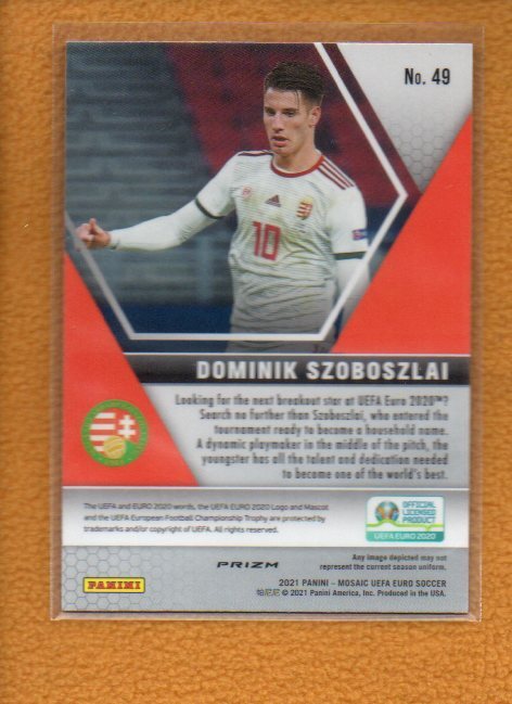 Dominik Szoboszlai 2021 Panini Mosaic UEFA Euro 2020 Rookie