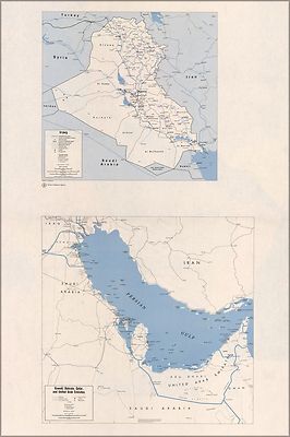 Poster, Many Sizes; Cia Map Of Iraq And Persian Gulf 1991