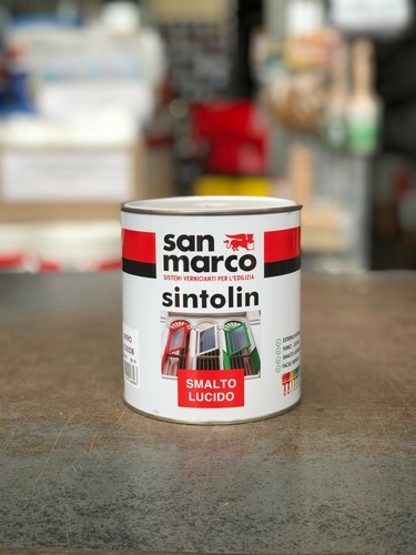 SMALTO ANTIRUGGINE VERNICE PITTURA LUCIDA PER FERRO E LEGNO SAN MARCO SINTOLIN - Foto 7 di 8