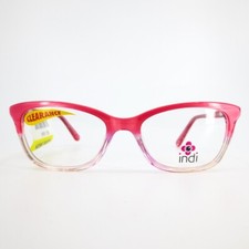 Indi KG 8000 PK Kids Eyeglasses Frames Red Pink Fade Cat Eye Full Rim 48-16-130
