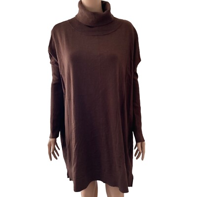 BB Dakota Steve Madden Sweater Dress Hug Me Tight Brown Turtleneck