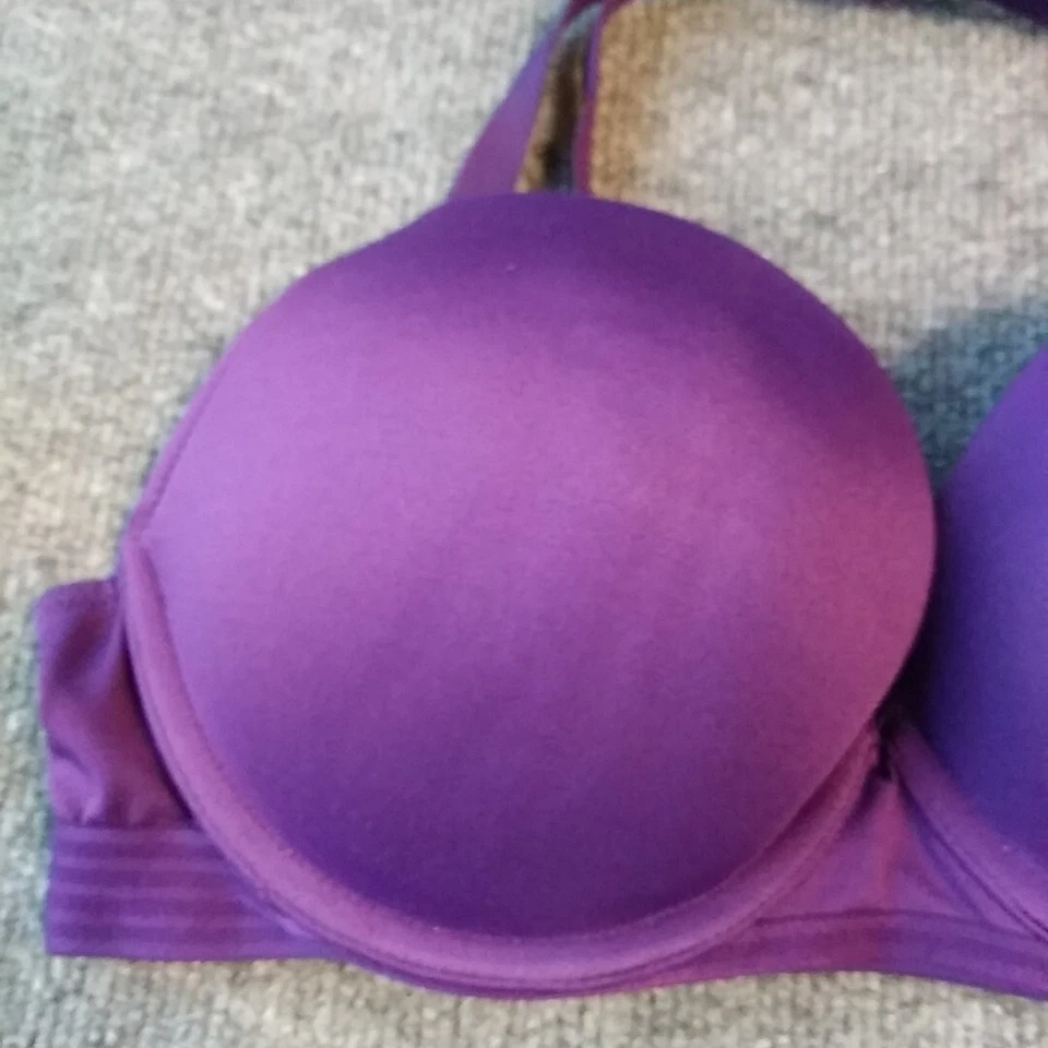 Maidenform Bra Womesn 36B Purple Adjustable Strap Underwire Padded Hook & Eye - Image 2 of 4