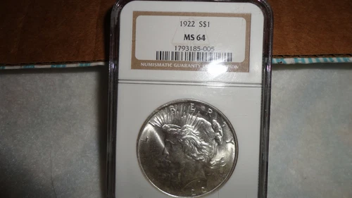 1922 PEACE DOLLAR NGC **MS-64**
