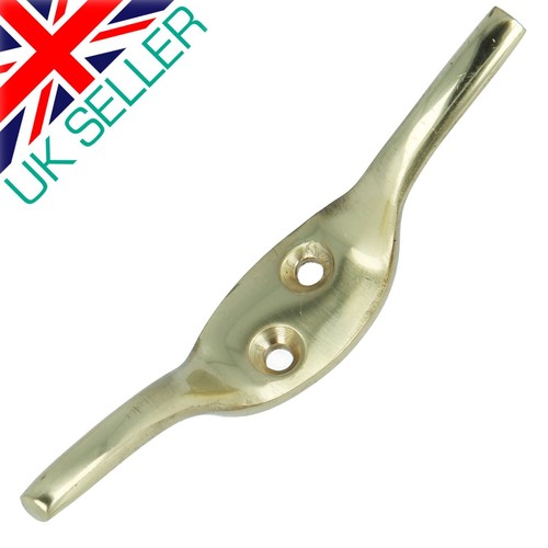 Set 4 GANCI A TACCHETTA OTTONE MASSICCIO 75mm/3" metallo tenda cieca linea lavaggio legatura - Foto 9 di 9
